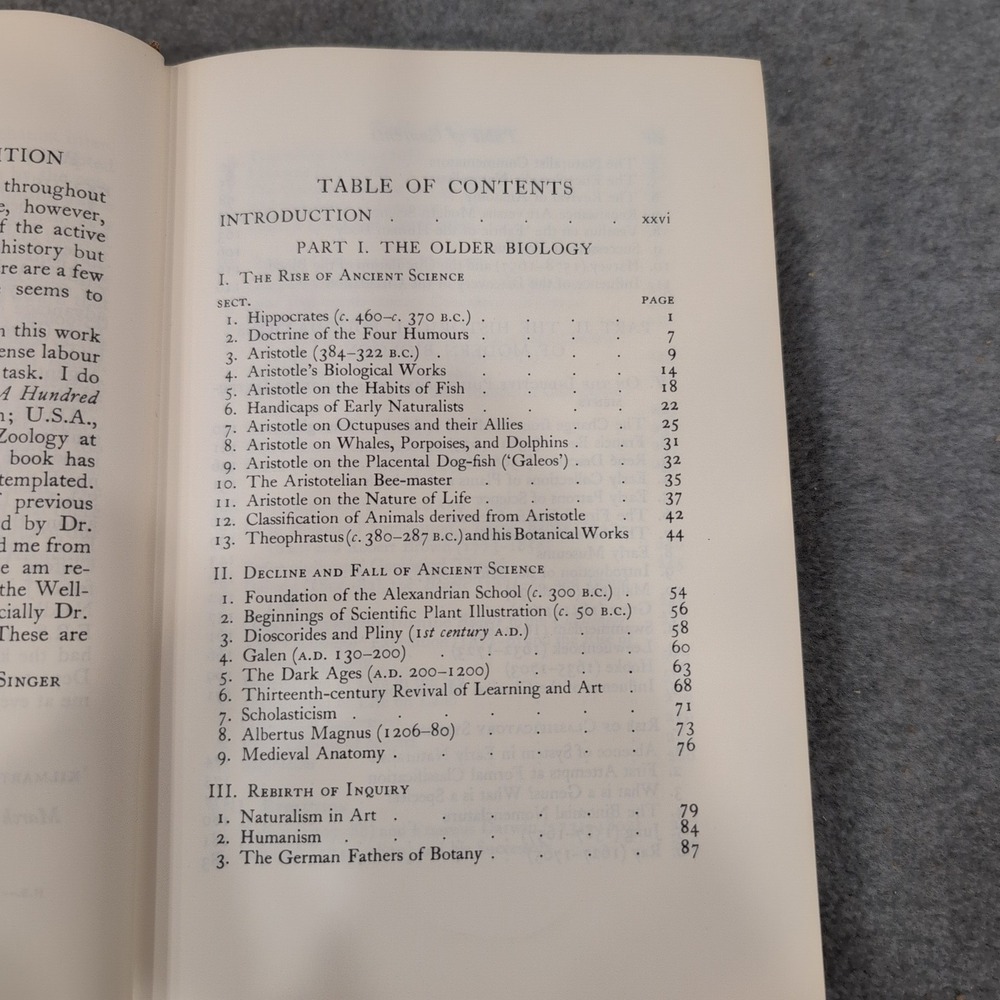 A History of Biology Charles Singer 1962 Revised Edition Hardcover Dust Jacket - Picture 5 of 10